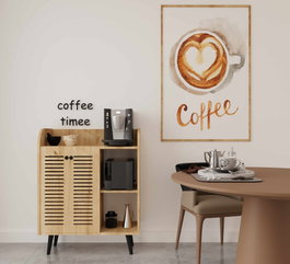 Hanah Home Magnetar - Gabinete de Bar de Café Roble Zafiro